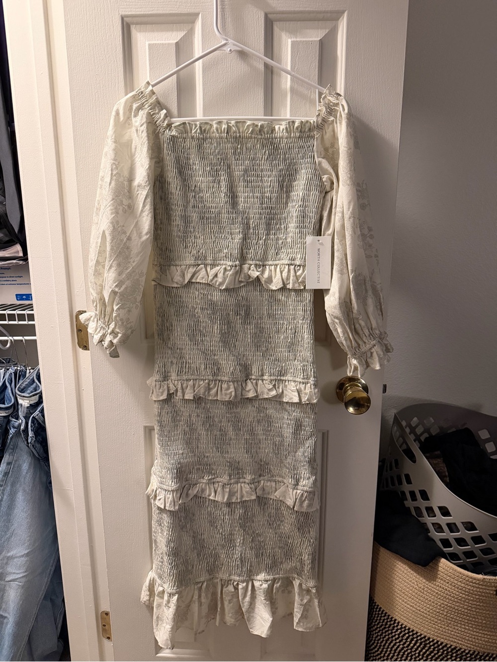 Worth collective Chloe midi dress in sage NWT